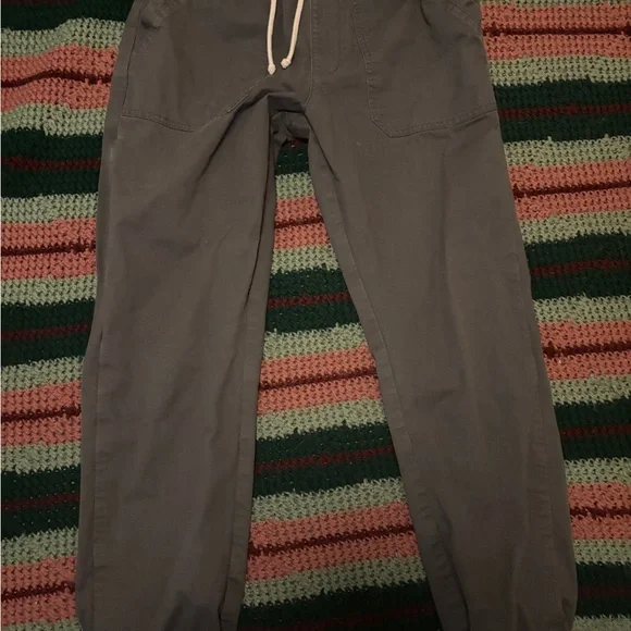 Pact Charcoal Gray Drawstring Pants - Picture 2 of 7
